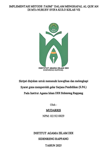 IMPLEMENTASI METODE TASMI DALAM MENGHAFAL AL QURAN DI MTS NURUSY SYIFA KULO KELAS VII